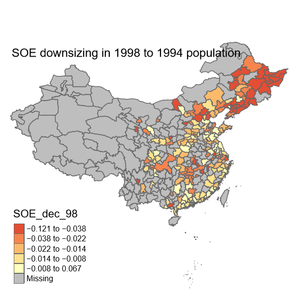 SOE reform in 1998 and migration in China