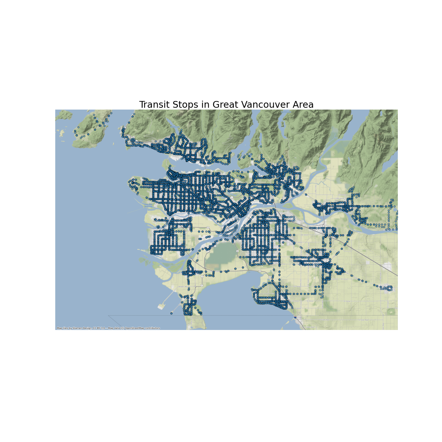 Map: transit stops