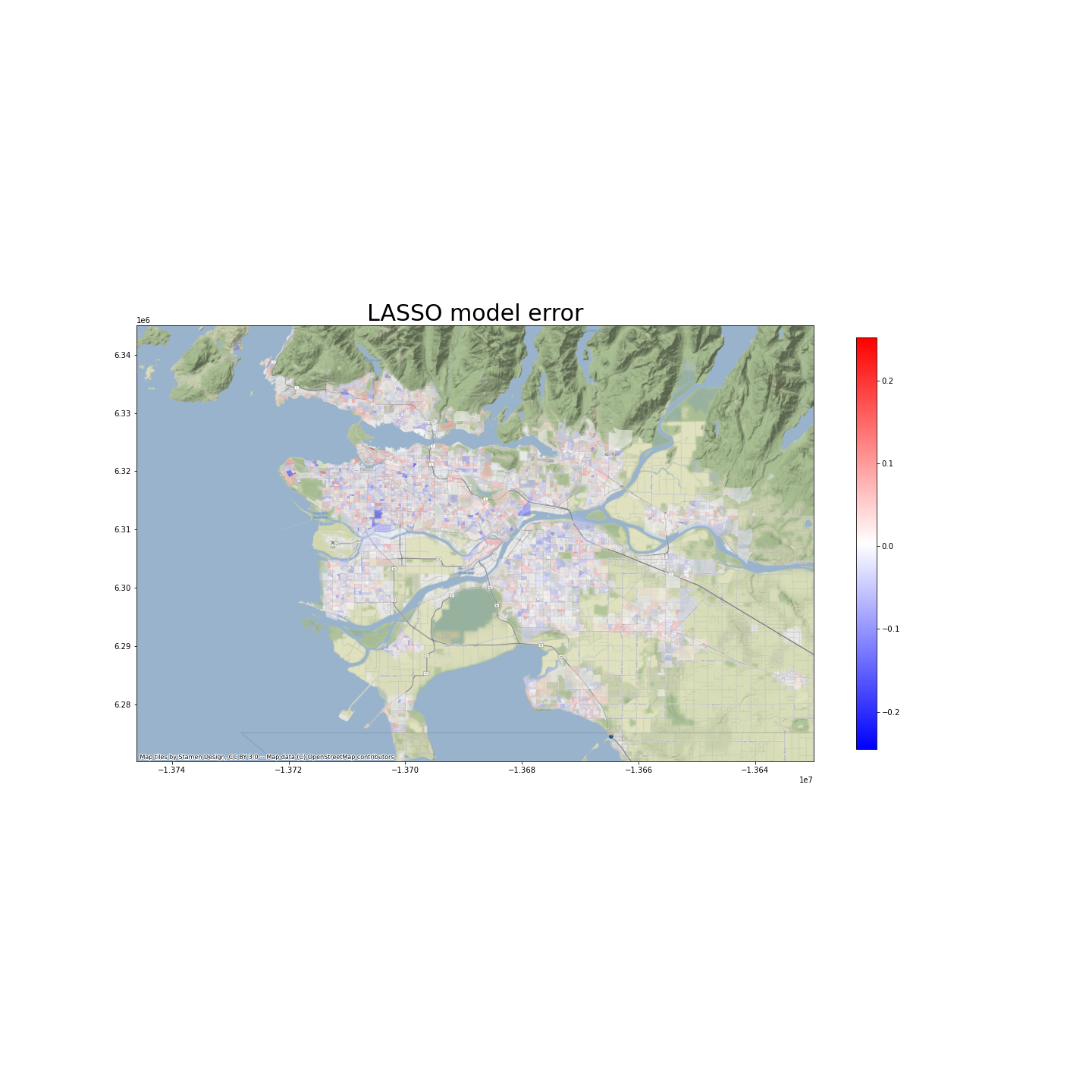 Map: residuals of LASSO